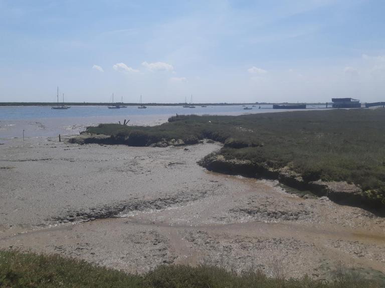 The shoreline in Paglesham where the remains are thought to lie, copyright Historic England