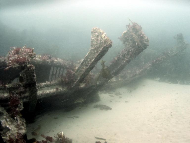 HMS Drake on the seabed