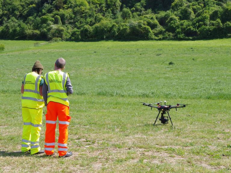 Preparing to fly a UAV