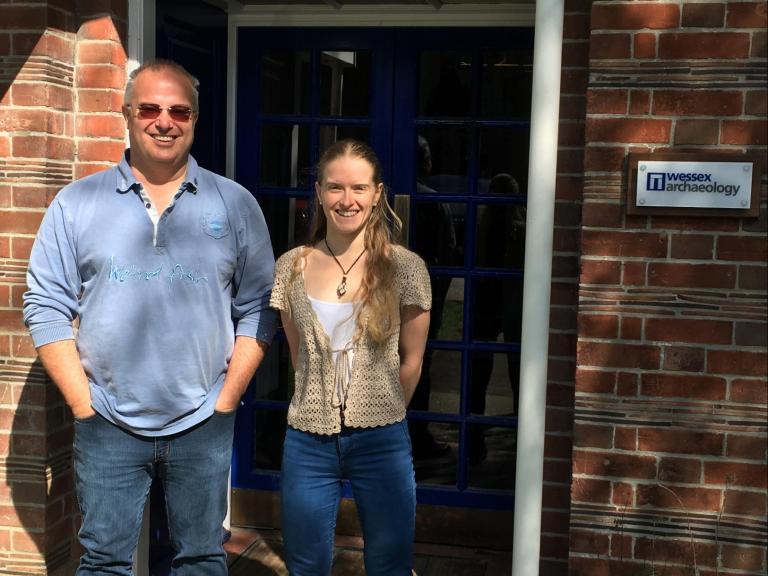 Alistair Byford-Bates and Danielle Wilkinson of the Wessex Archaeology Coastal & Marine team