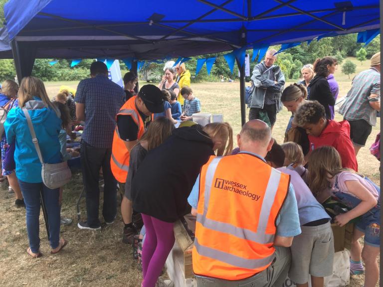 A busy scene at the WA stand at Blaise Castle