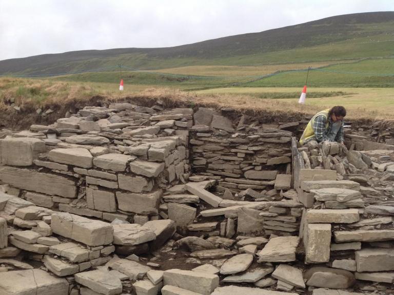 A view of an excavated wall