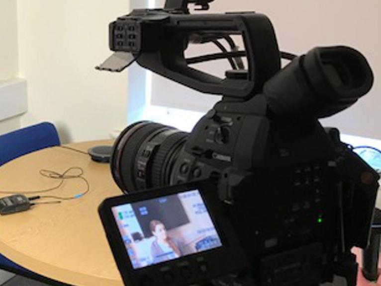 Lowri during media training