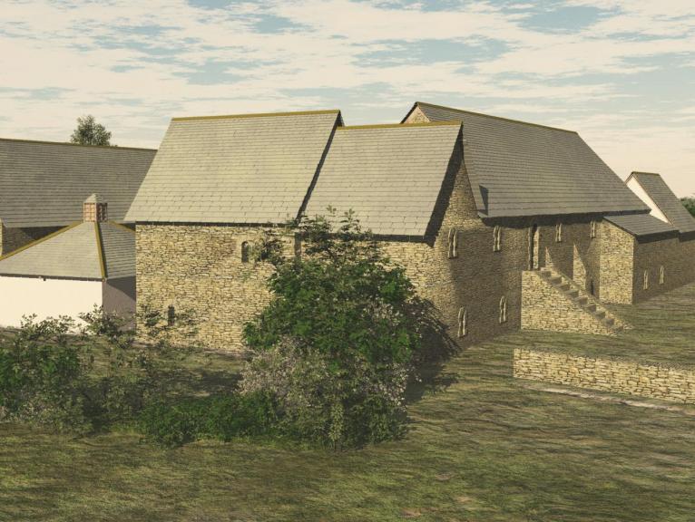 Reconstruction of Longforth medieval Manor house