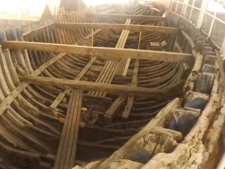 A boat on display in the Scottish Fisheries Museum