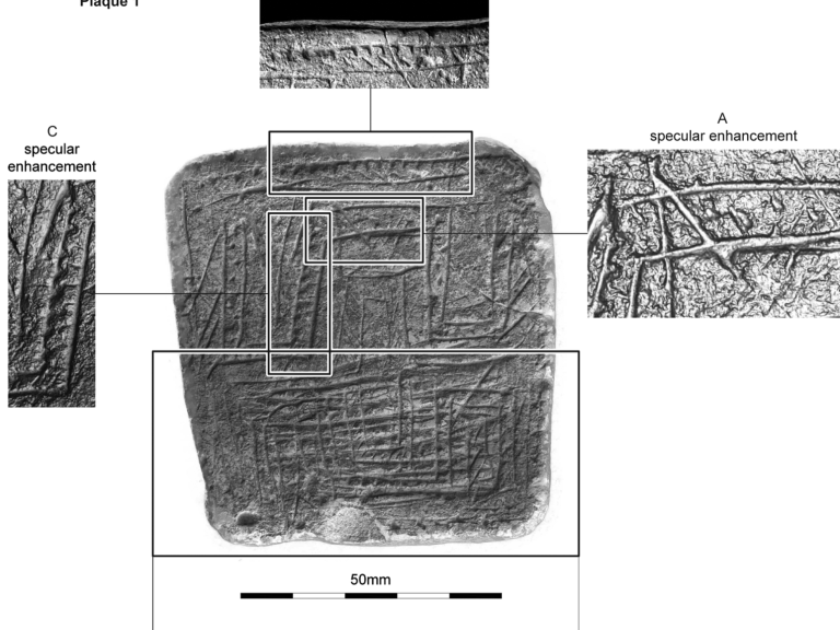 Plaque 1 upper face showing details and features under RTI