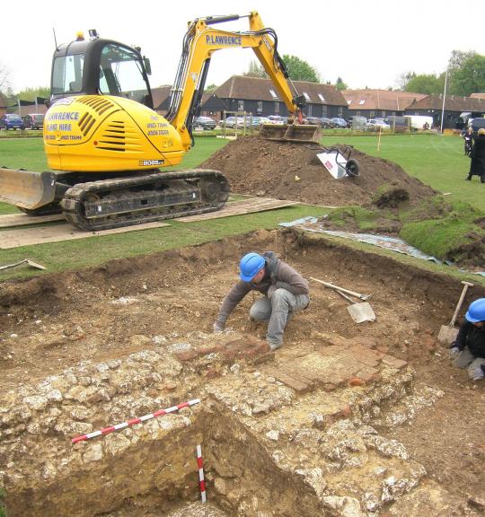 Excavating building remains
