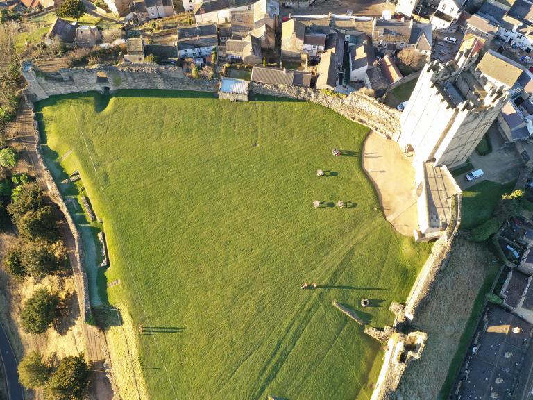Richmond Castle from the air