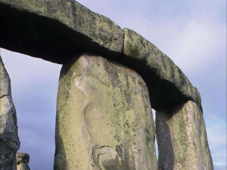 Detail of stones at Stonehenge