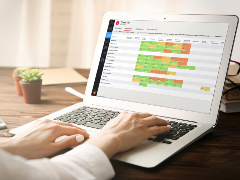 Teacher viewing CENTURY course results on their markbook