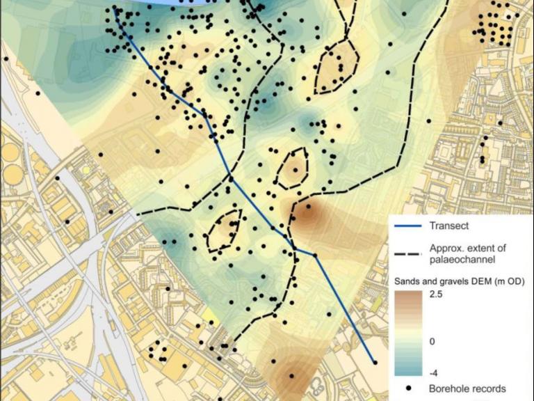 Part of the cover image from 'Deposit Modelling and Archaeology'