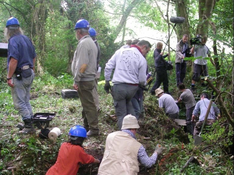 Time Team recording at Derwentcote Forge, County Durham