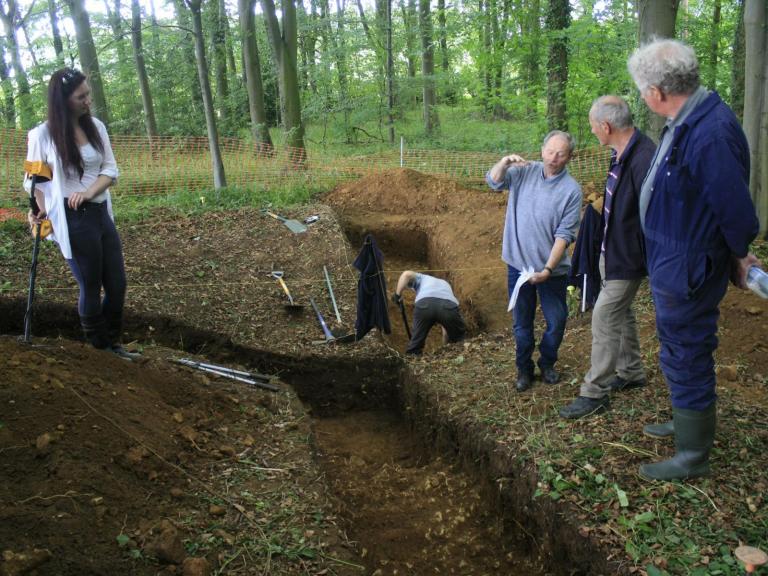 The Harthill Community dig team at work