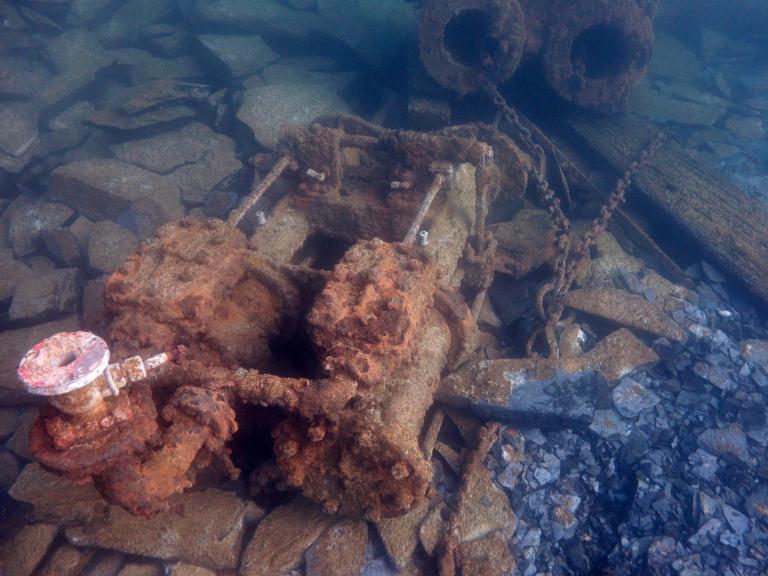 Whinch engine recorded by Wessex Archaeology divers as part of the Scottish Underwater Diving Services project