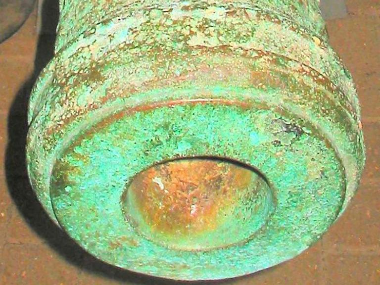 The recovered cannon from Dunwich Bank
