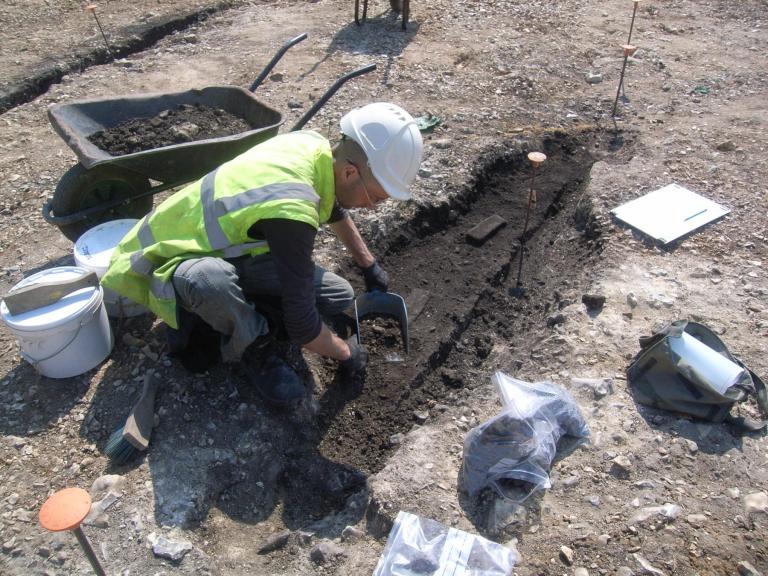 Excavation on site at MOD Durrington