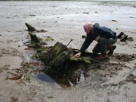 Intertidal wreck in Maidens, recorded during Project SAMPHIRE