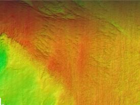 Bathy image of seabed in an aggregate licence area