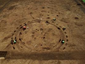 Roundhouses under excavation at Exeter Down Stamford