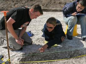 Participants on one of the Practical Archaeology Courses held at Down Farm, Cranborne Chase