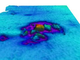 Multibeam echo-sounder image of the Dunwich Bank wreck site
