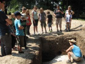 Visitors touring the site at project florence