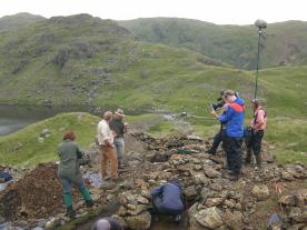 Phil Harding of Time Team being filmed at Coniston Copper Mines 