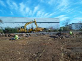 Archaeological excavation work at Renny Lodge Hospital