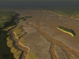 Reconstruction showing an abraded river system from Seabed Prehistory