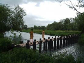 Reconstruction of the earliest bridge in Britain found at Testwood Lakes