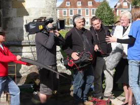 Behind the scenes Time Team recording at Salisbury Cathedral
